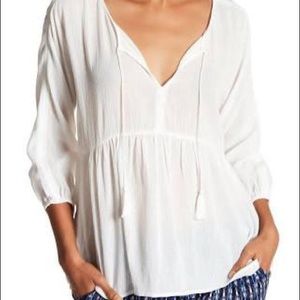 Soft Joie NWT Ulyana Ivory Gauze Smock Peasant